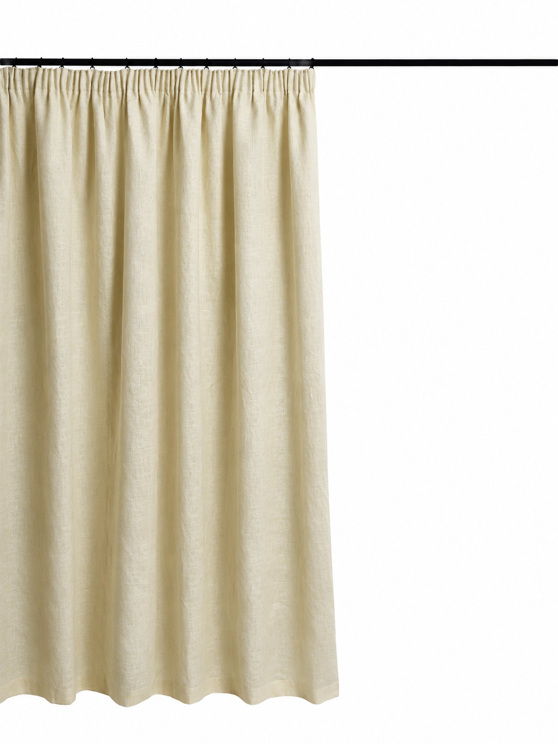 The blackout lined curtain - mediumweight linen - vellum
