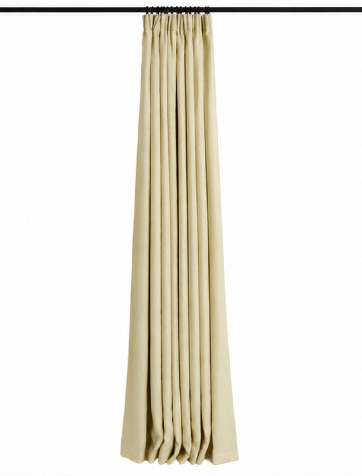 The blackout lined curtain - mediumweight linen - vellum