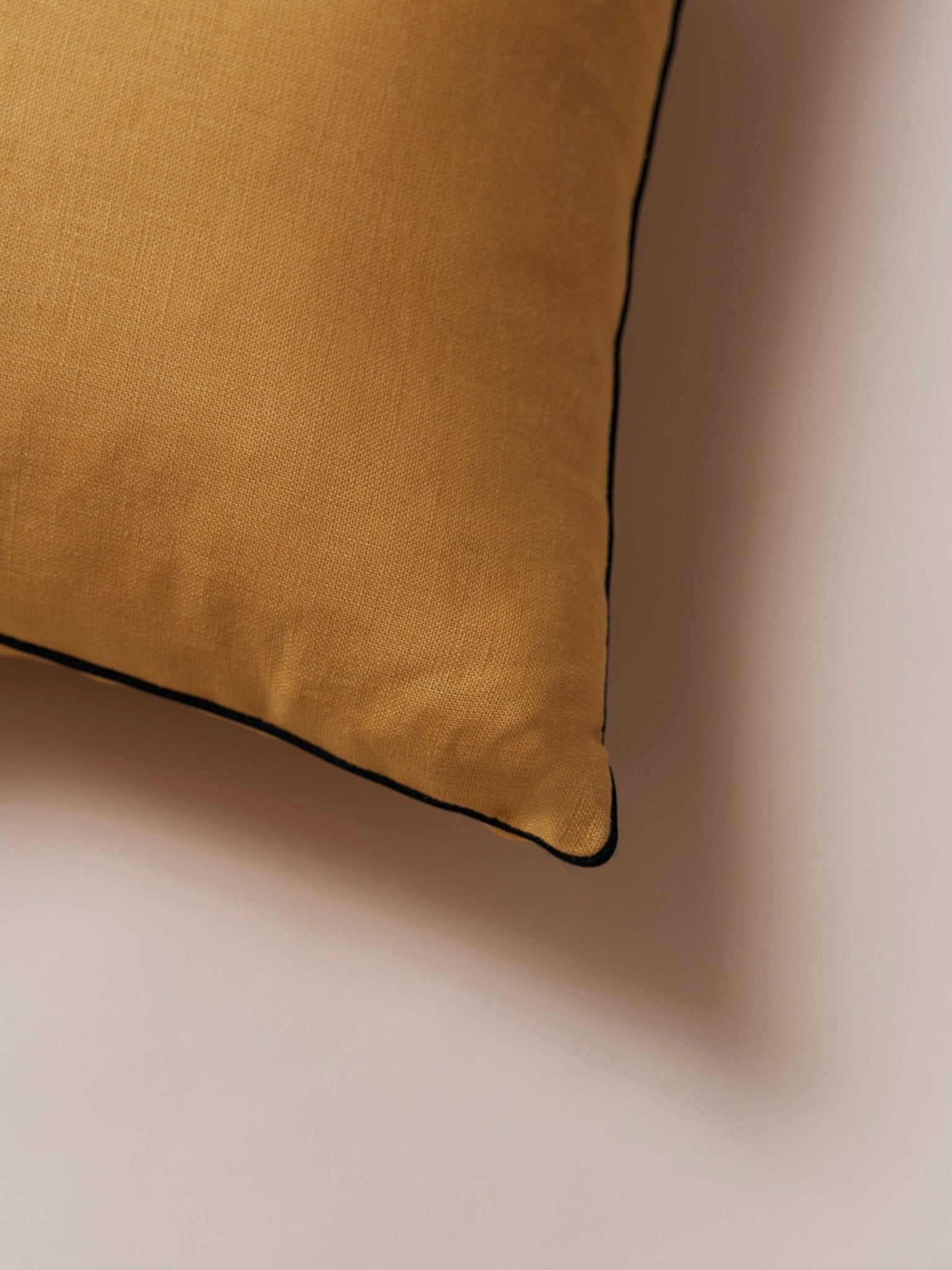 Hanbury Sienna - contrast piped cushion - East London Cloth