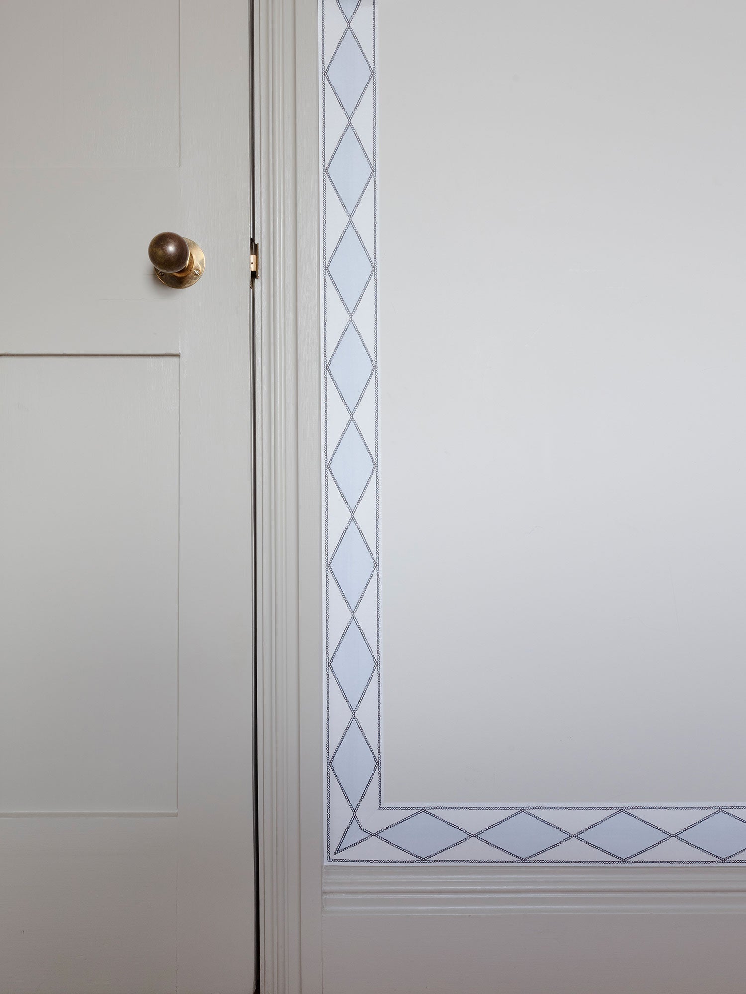 Harlequin pearl - gustavian blue - East London Cloth