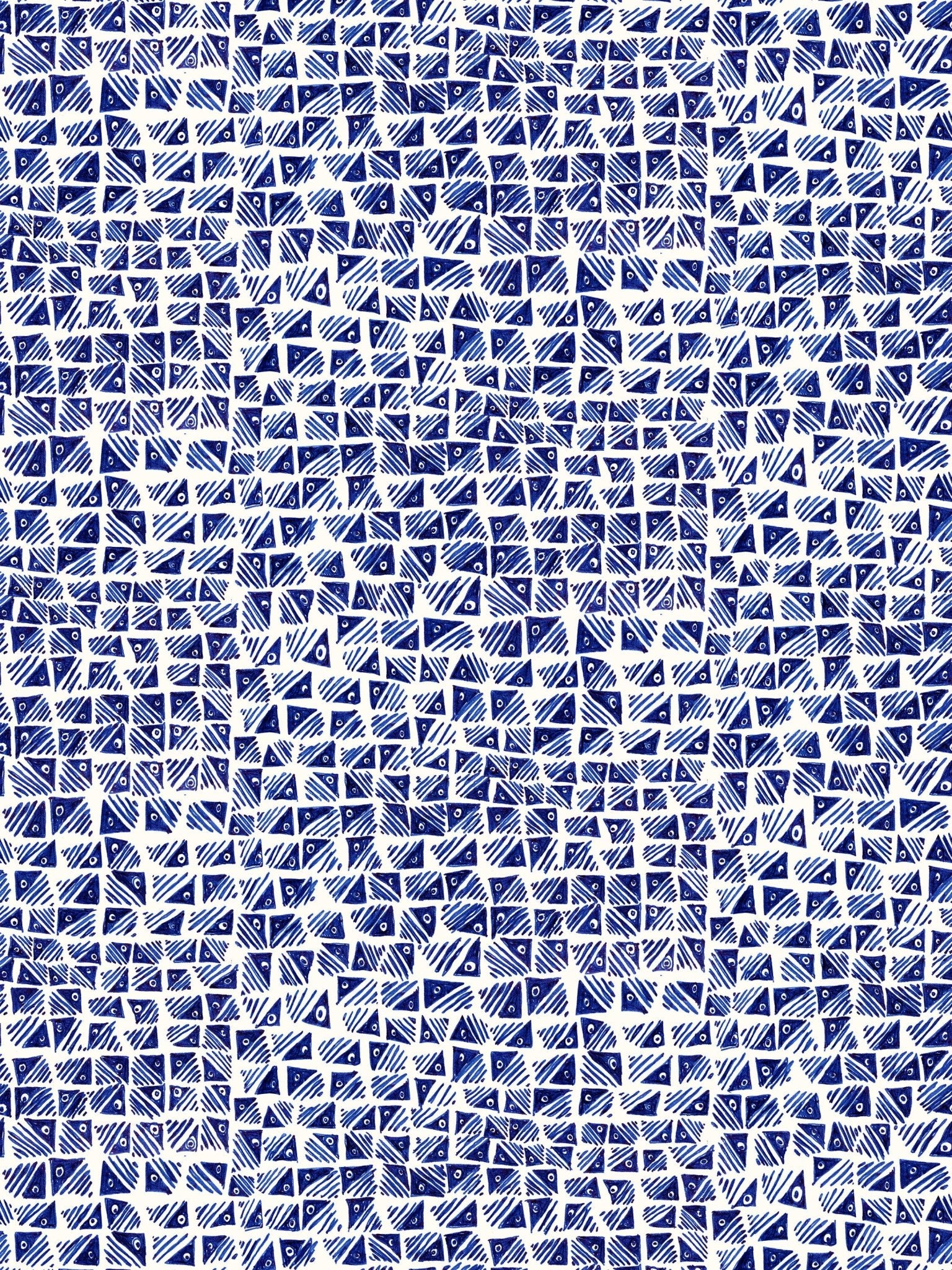 Hatch - indigo - East London Cloth