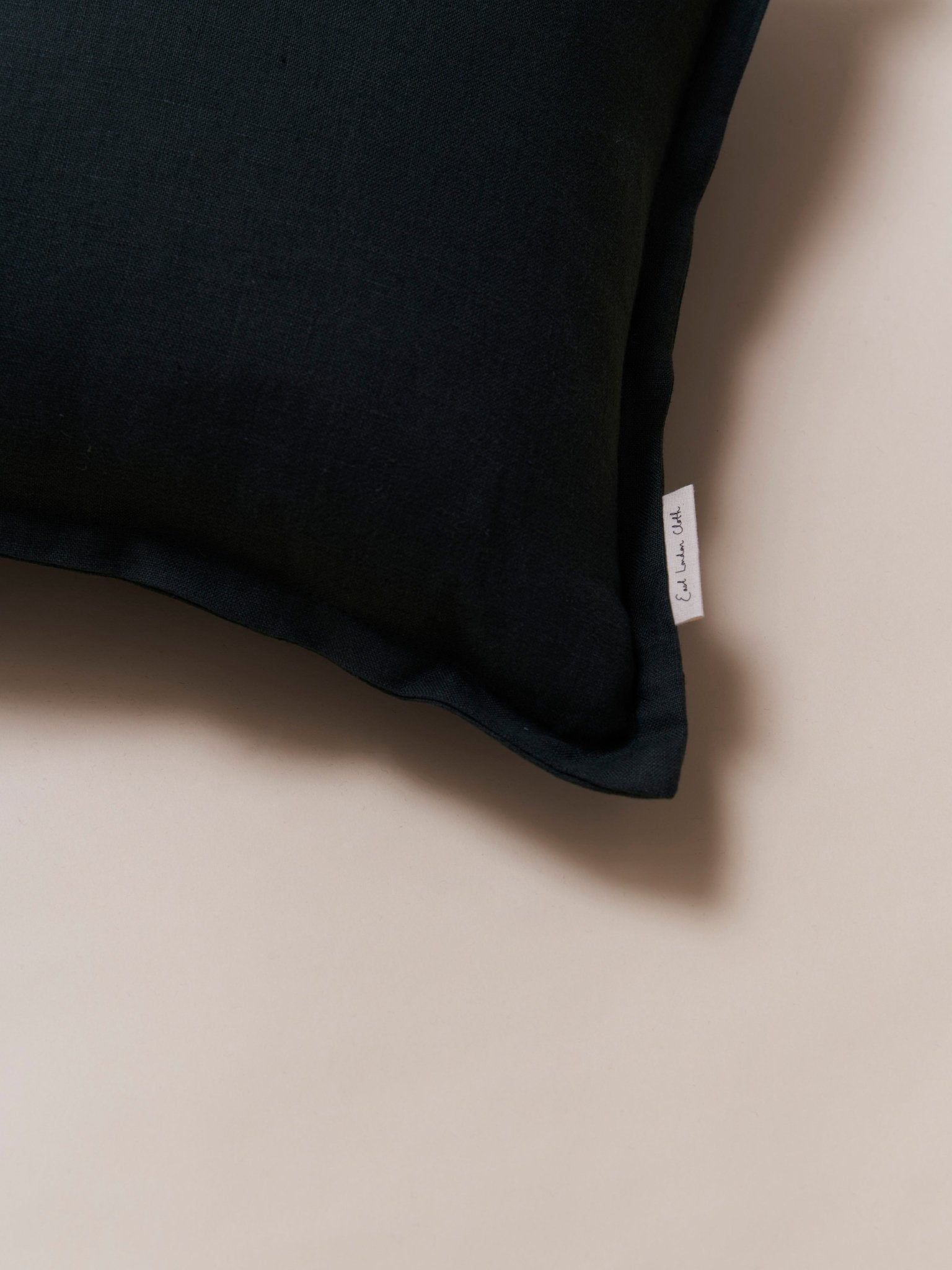 Laundered Myrtle - border cushion - East London Cloth