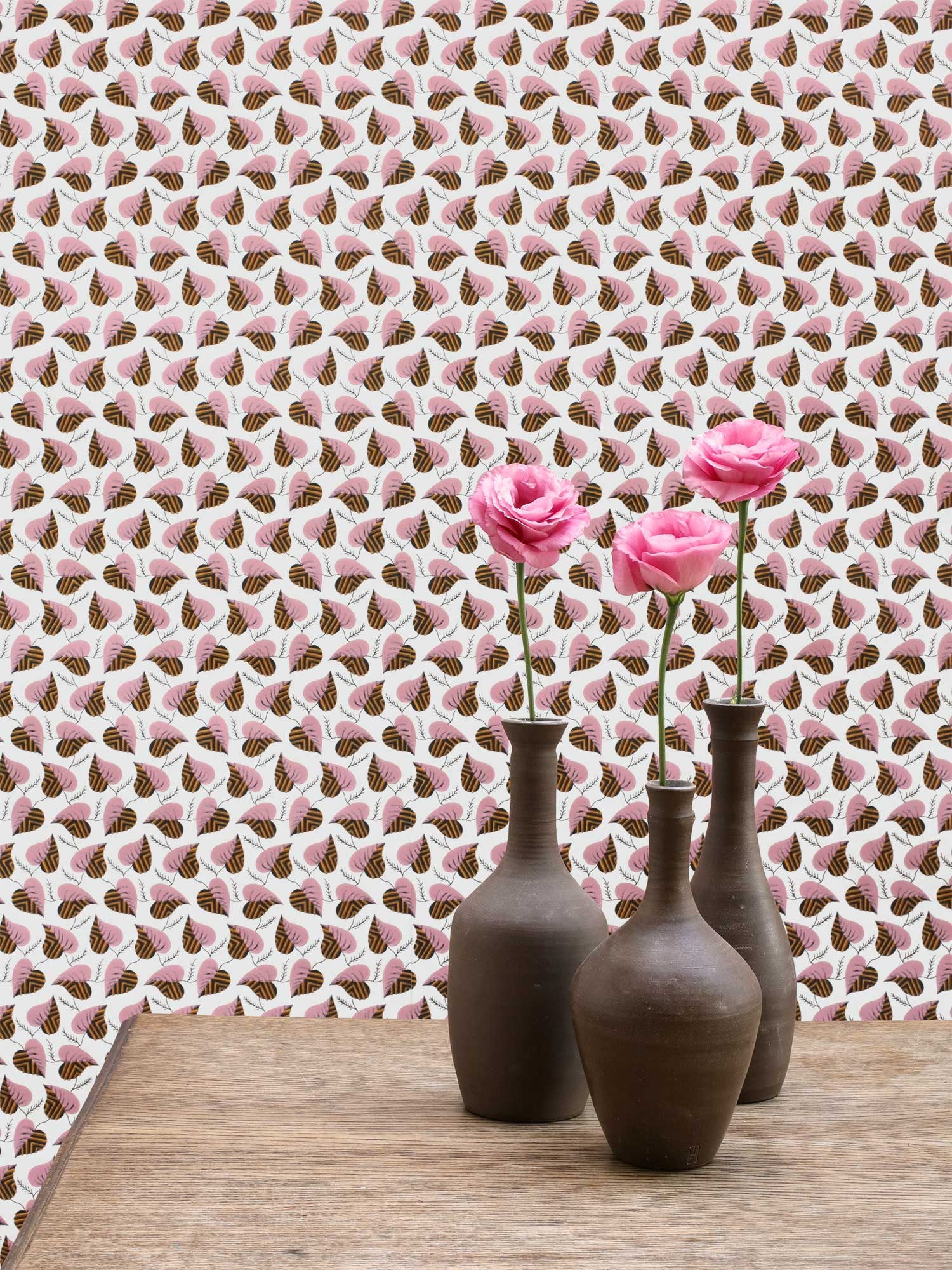 Love leaves - pink - East London Cloth