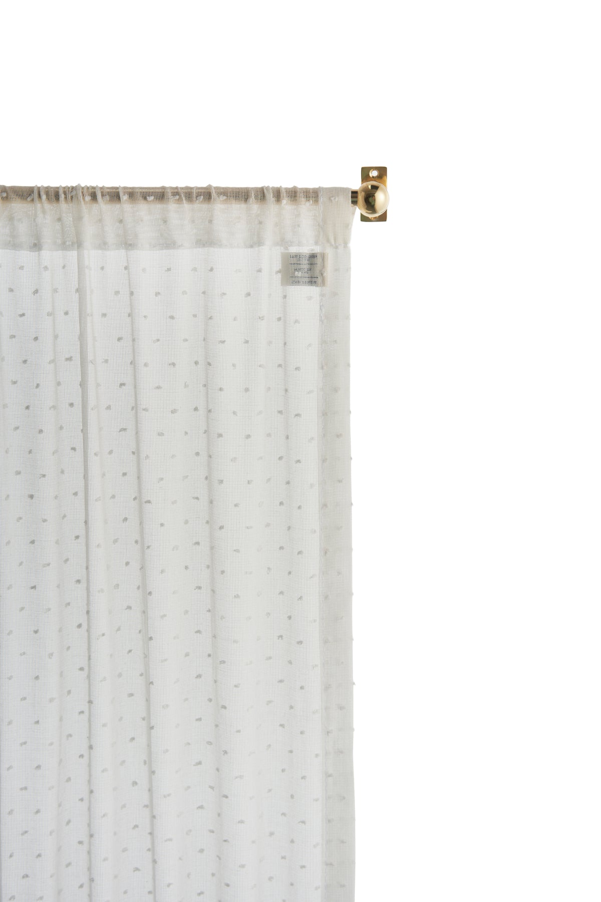 The cafe curtain - lace with a double pocket - polski