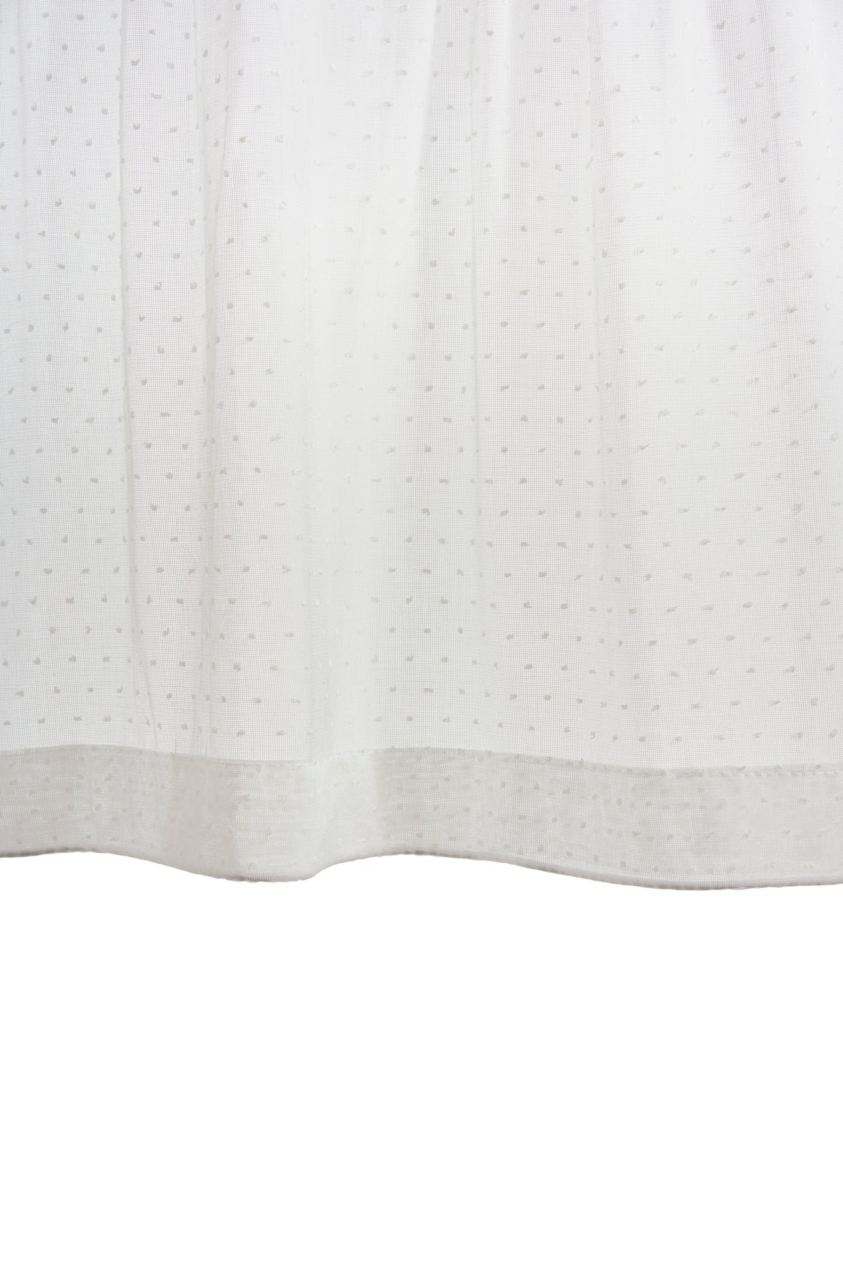 The cafe curtain - lace with a pleated top - polski