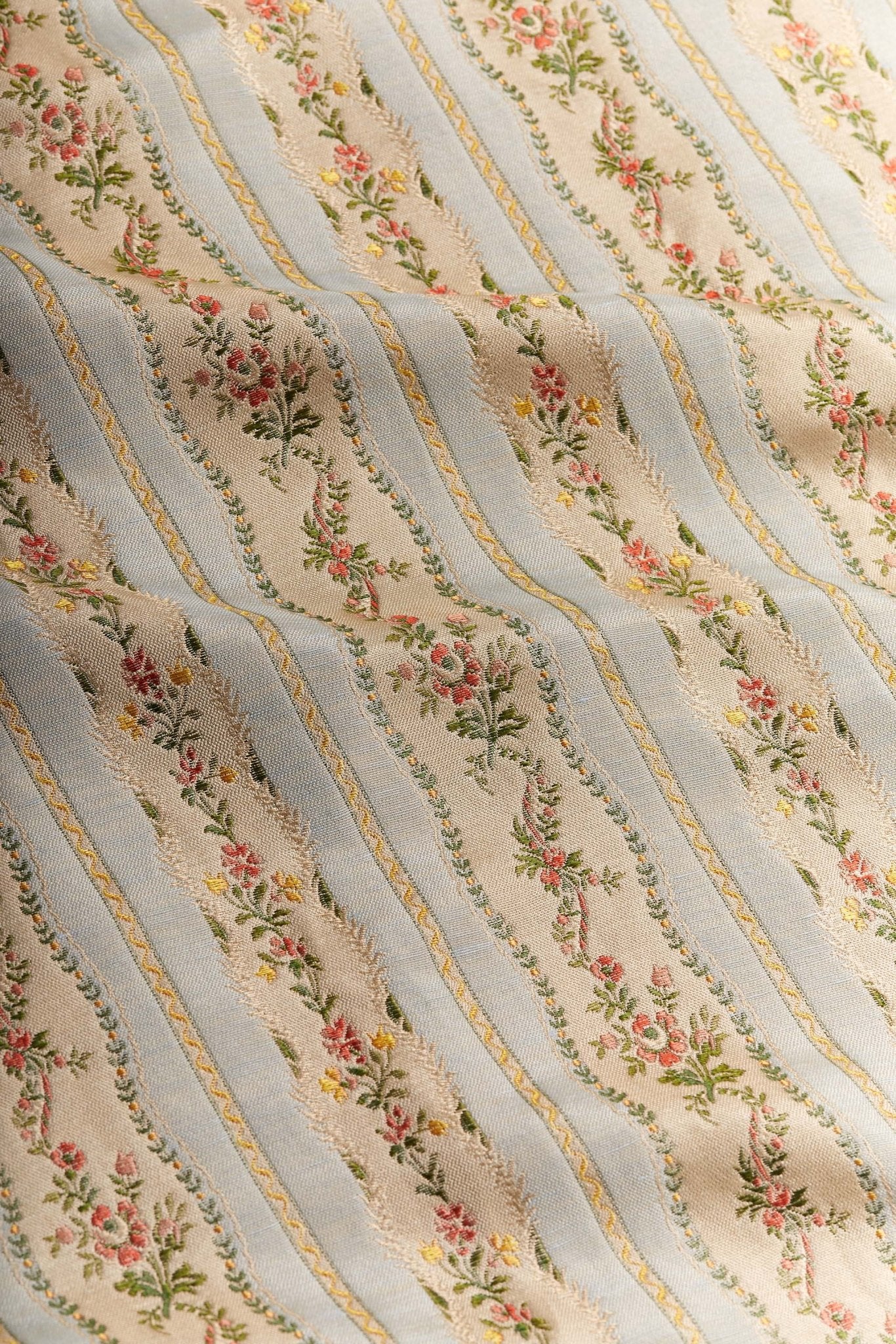 Spitalfields stripe - Sky - East London Cloth